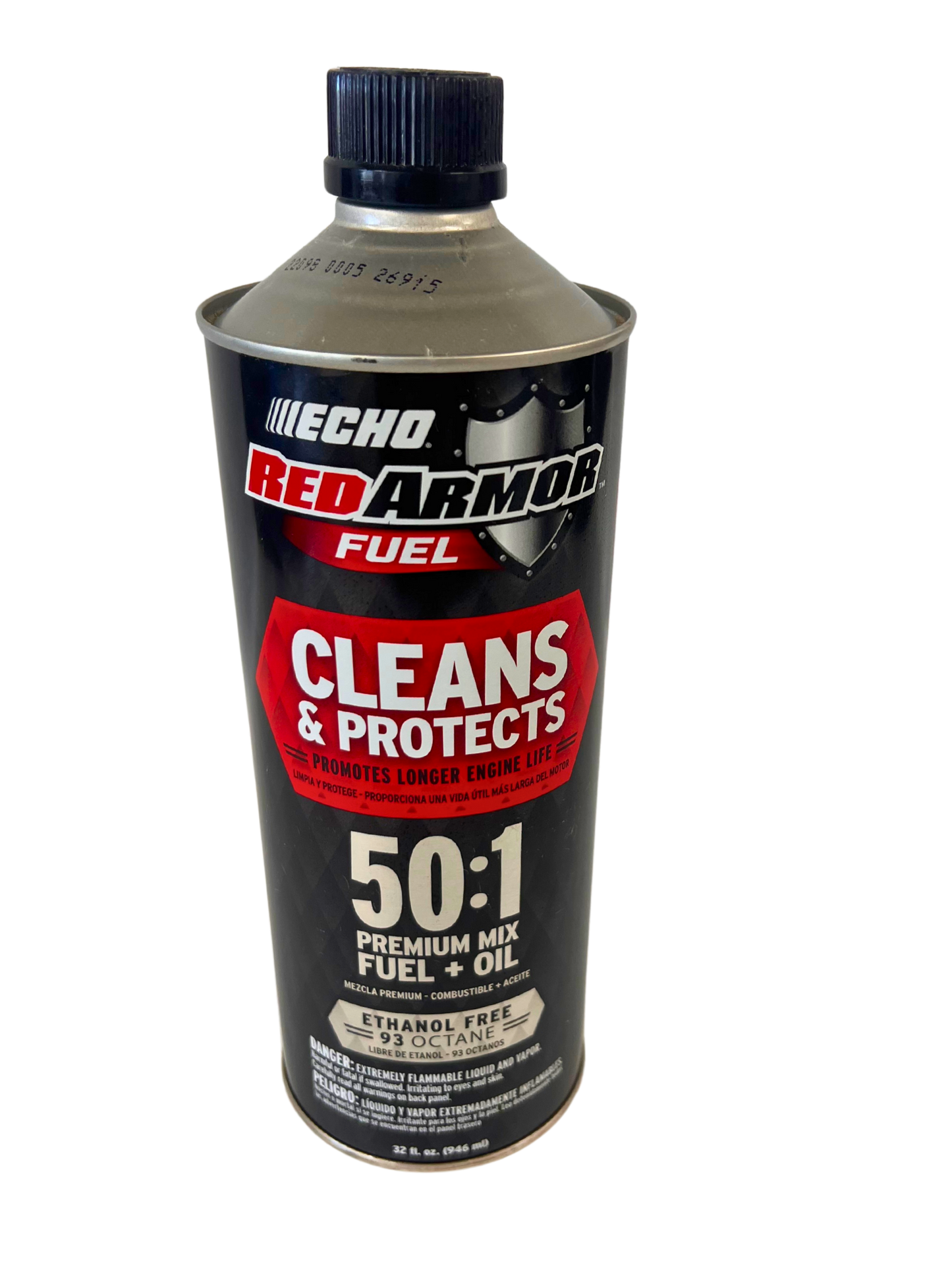 Red Armor Fuel 50:1 Premium Mix Fuel+Oil Ethanol Free-93 Octane 32 fl.oz.