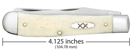 Natural Bone Smooth Trapper 4 1/8 in (10.5 cm) closed, 4.0 oz (